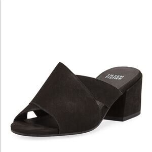 Eileen Fisher | Women’s Haven Matte Leather Crisscross Slide Sandals Suede Heels